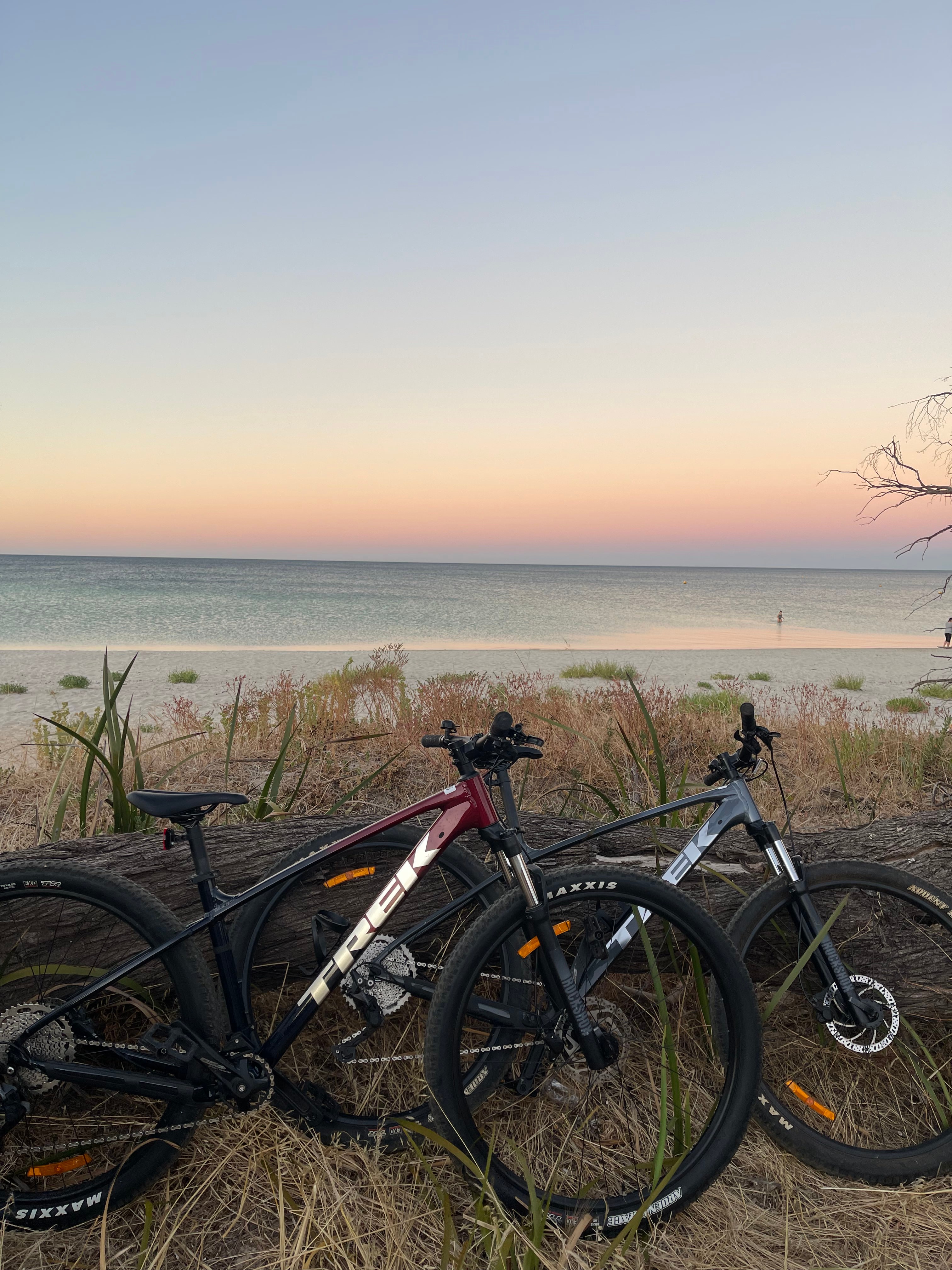 Two bikes on the coastal path returning to Busselton